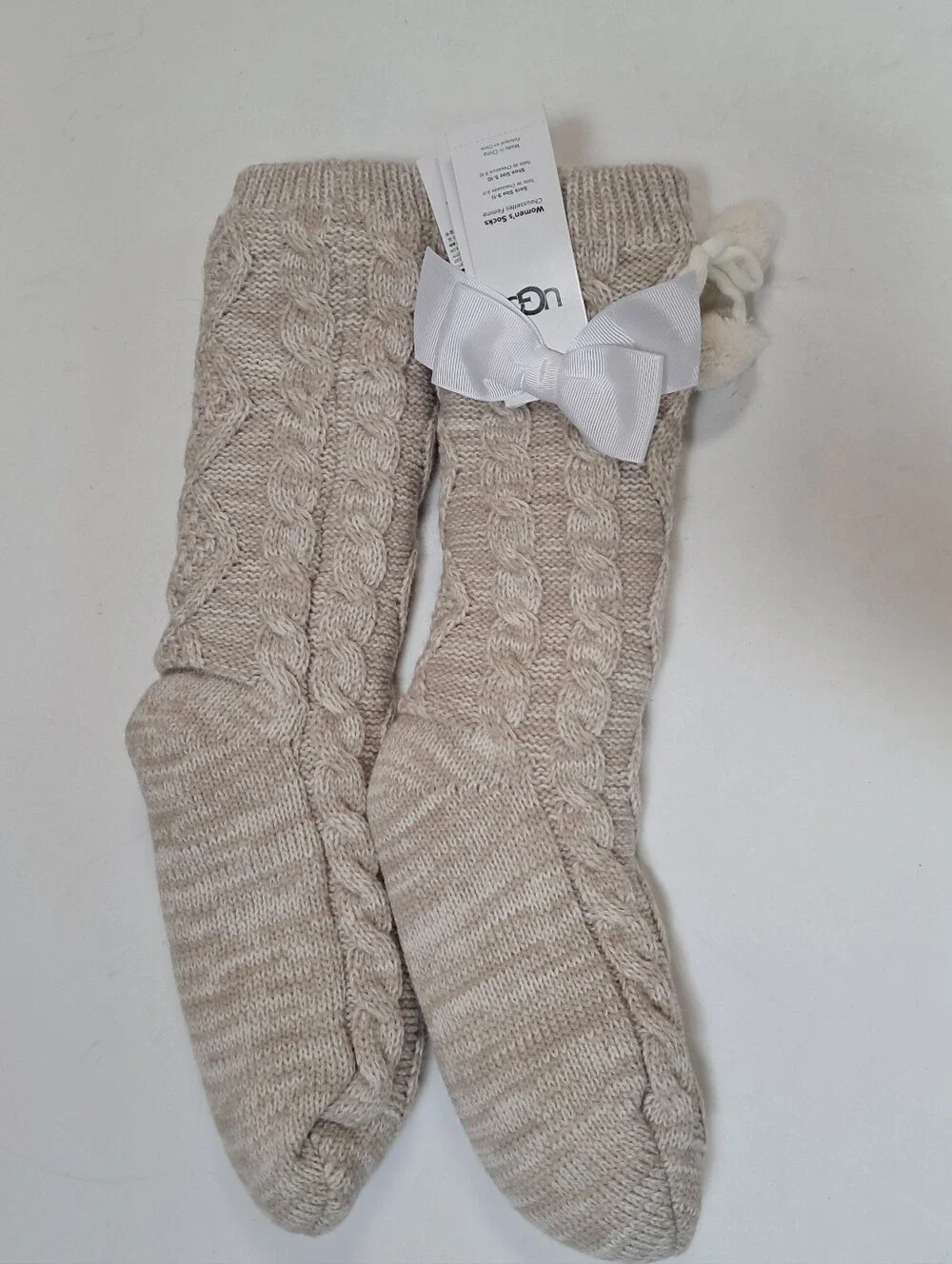 UGG Slipper Socks Cream Color - Picture 1 of 13